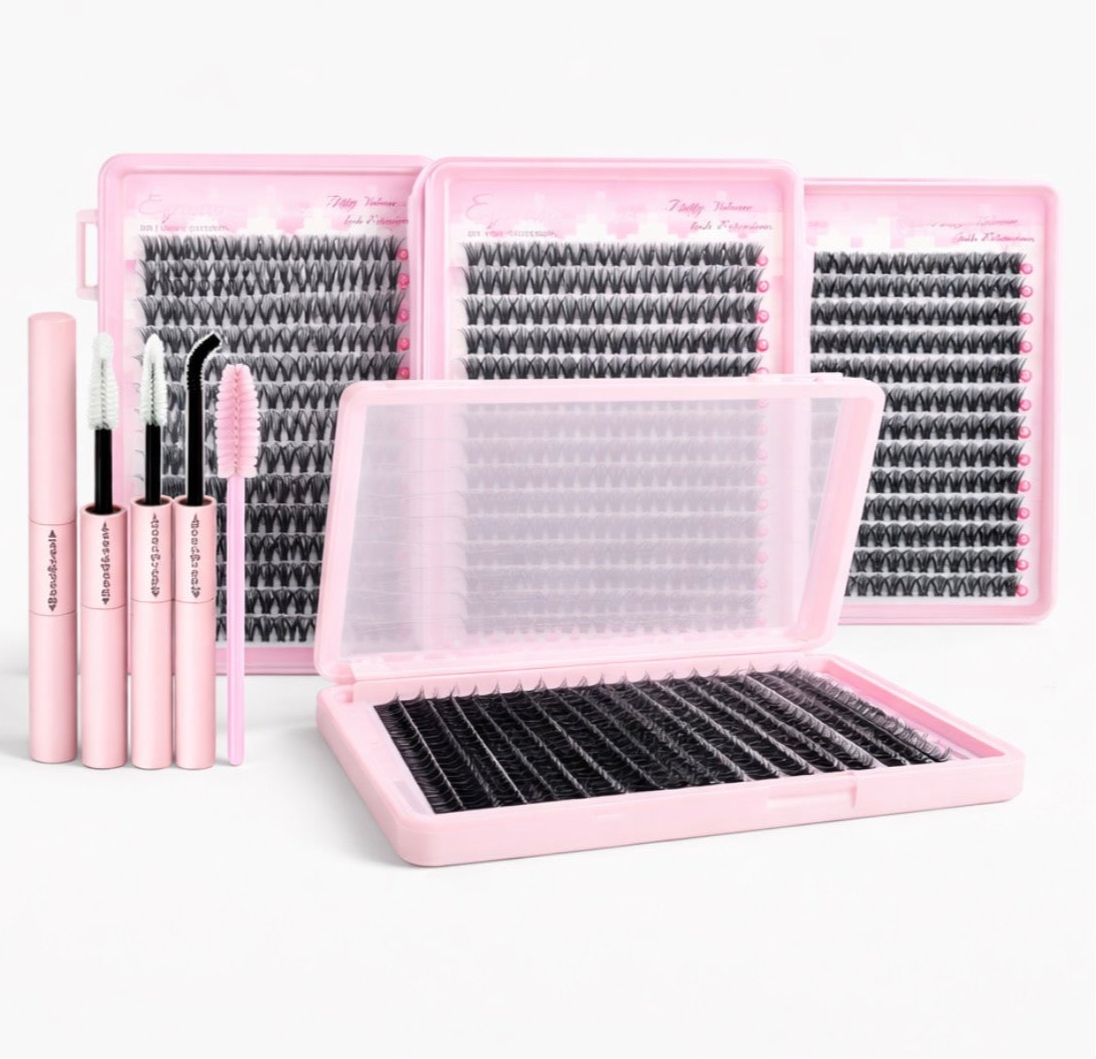 DIY Lash Extension Kit – Clusters 9-16mm Effet Volume Naturel