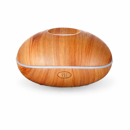 Ultrasonic Aroma Diffuser – 7 Color LED, Wood & Flame Design