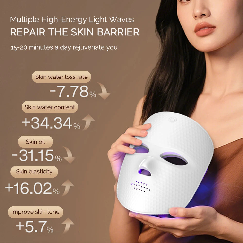 7-Color LED Facial Mask – Anti-Aging, Brightening & Skin Rejuvenation Device