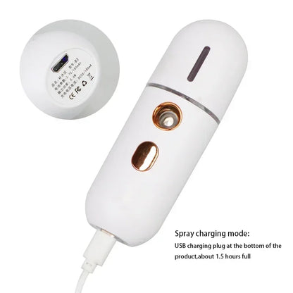 Mini Brumisateur Facial Nano – Spray Hydratant Rechargeable