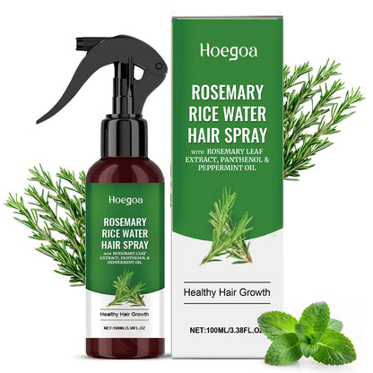 Rice Water & Rosemary Hair Growth Spray – Biotin & Peppermint Infused