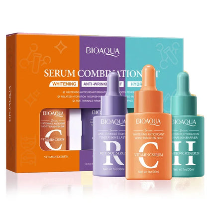 Collection Sérums Visage Premium Vitamine C, Rétinol & Acide Hyaluronique
