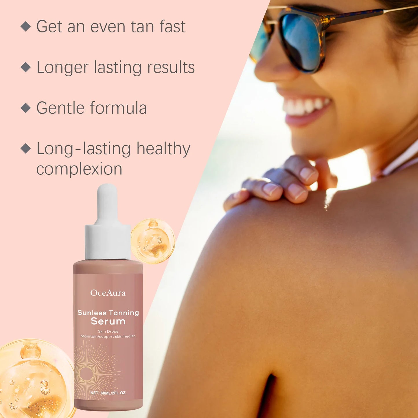 Oceaura Natural Self-Tanning Lotion – Face & Body